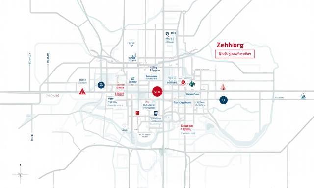 Karte von Zürich, Schweiz