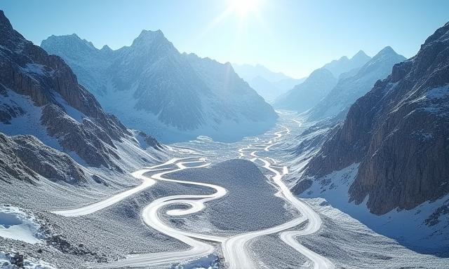Serpentinen der Alpenpässe Route