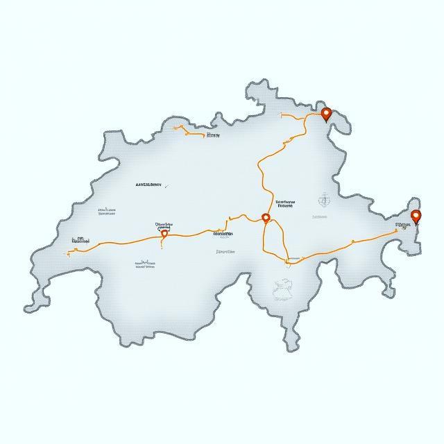 Übersichtskarte des Schweizer Autobahnnetzes